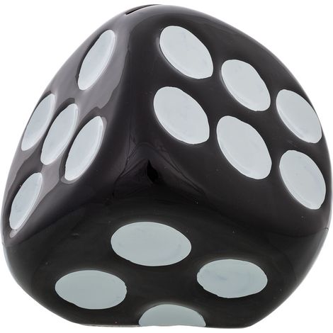 Hucha dado negra 12,5x12x12,8 (1/4)