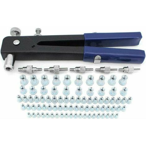 Kit d'écrous à rivets filetés pour filetage M3 M4 M5 M6 M8, 106 pinces à rivets Kit d'écrous à rivets (1/5)