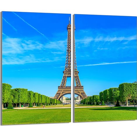 Plaque de protection en verre pour poêle 2x30x52 Paris (1/5)