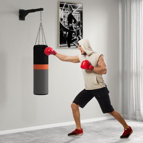 Support mural pour sac de boxe réglable à 5 longueurs. solide jusqu'à 60kg. pour l'entraînement de boxe. de kickboxing