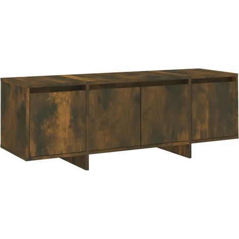Mobile TV multimediale scaffale per televisione televisione buffet sala da pranzo soggiorno camera da letto rovere affumicato 120 x 30 x 40,5 cm derivati del legno marrone 020027318