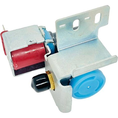 WPW10498976 (W10498976) est une pièce de rechange pour la vanne d'entrée d'eau d'une machine à glaçons de réfrigérateur, adaptée aux vannes solénoïdes Whirlpool, Maytag et K-78200. (1/5)