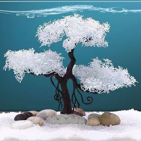 Fleurs de cerisier réalistes pour aquarium, herbe aquatique artificielle, plantes artificielles en plastique pour aquariums (style G)