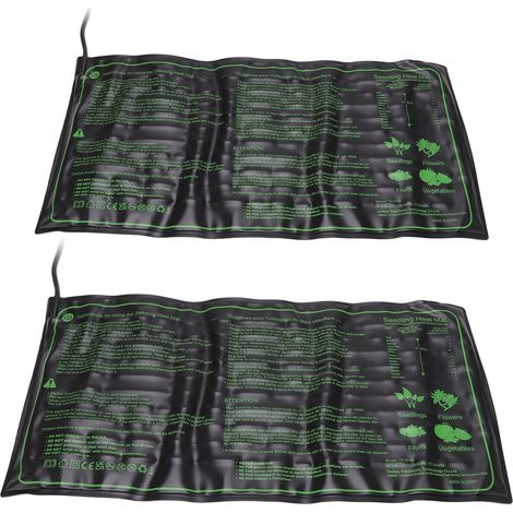 Lot de 2 Tapis Chauffant pour Semis Étanche, Germination des Plantes, Croissance à Température Constante, Prise UE 220-240V (1/5)