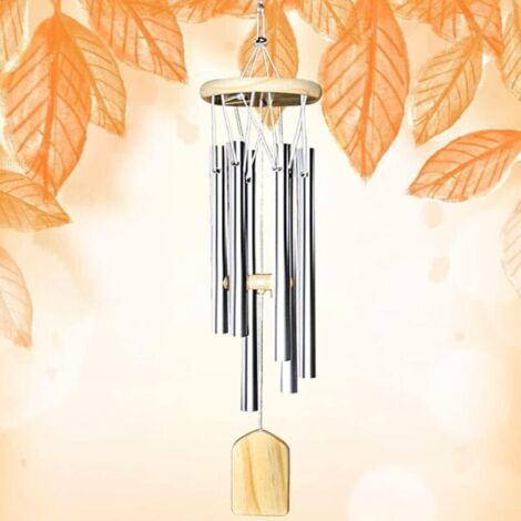 Carillon a Vent Exterieur, Carillon à Vent de Jardin 6 Tubes en Aluminium Carillons Décoratifs D'extérieur, Carillon Exterieur Jardin Pleasant Melody Extérieur Jardin Balcon Décoration (1/4)