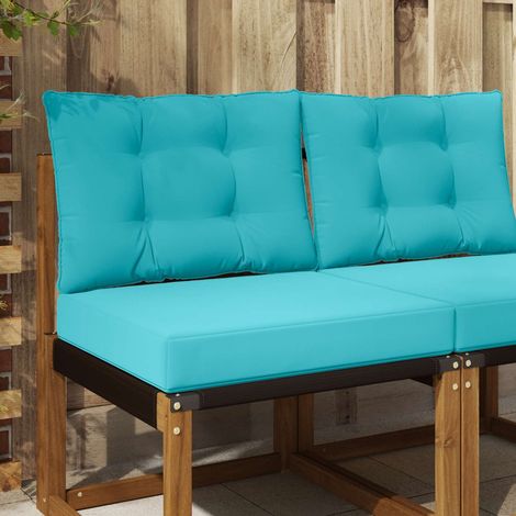 Coussin de canapé d'extérieur 2 pcs Turquoise Polyester