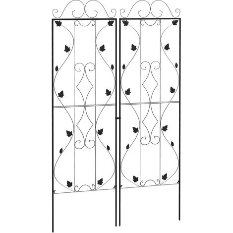 Metall-Gartenrankgitter-Set, 2er-Pack, rostbeständiger Stahl