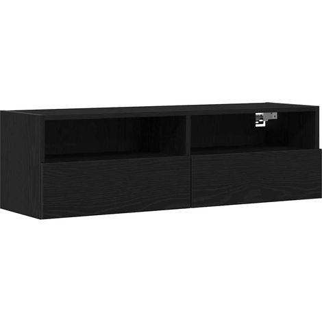 Maison Exclusive - Meuble TV mural Chêne noir 100 x 30 x 30 cm Bois d'ingénierie