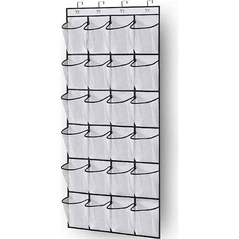 sac de rangement suspendu-Suspendu derrière la porte-apportervingt-quatreUne poche en filet-Blanc (1/5)