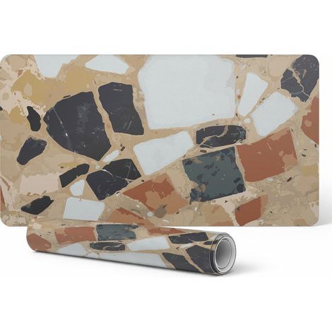Protector de vinilo para mosaico de piedra en el lugar de trabajo, 120x60 cm.