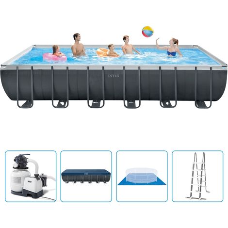 Piscine à cadre Intex Ultra XTR - 732 x 366 x 132 cm - Rectangulaire - Avec pompe à filtre à sable + accessoires