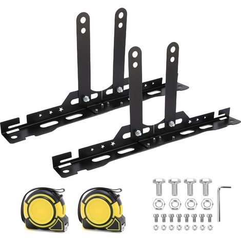 Placa de ajuste de la alineación de las ruedas, placa de ajuste de la alineación de las orteils con 2 bandas de medida de 5 m para una medida precisa, fente para écrou de 14,5 mm, para el automóvil SU (1/5)