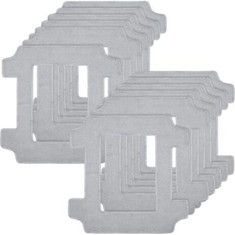 12 accessoires de nettoyage pour robots lave-vitres Ecovacs Winbot W2S / W2S Omni : chiffons de nettoyage en microfibre lavables pour un nettoyage efficace de différentes vitres dans les salons, salle