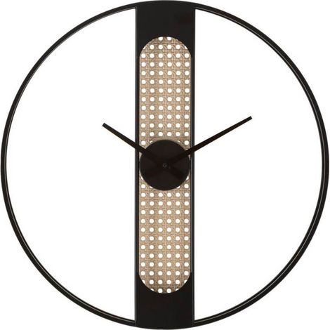Orologio da parete in ferro colore nero e crema per salotto e cucina (1/5)