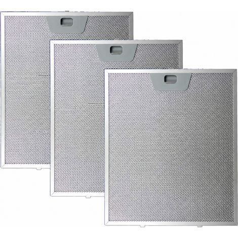 REDPOINT® KIT 3 pcs. FILTRI ALLUMINIO per CAPPE FABER mm.253 x 300 x 8 con Attacchi inferiori (1/4)