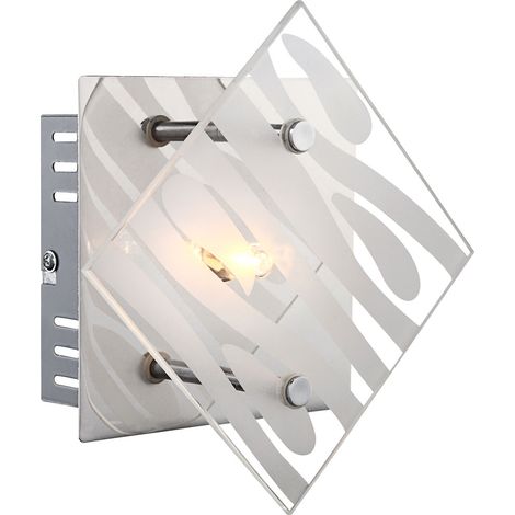 Lampada da parete lampada da parete Wandspot vetro cromo strisce design 17x17 soggiorno sala da pranzo camera da letto cucina