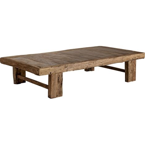Table basse en teck naturel style ethnique marron chaleureux - Teck naturel marron chaleureux (1/5)