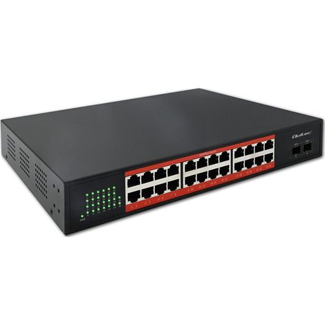 Switch Ethernet Gigabit Qoltec  24 puertos RJ45  2 puertos SFP  1000 Mb/s (1/3)