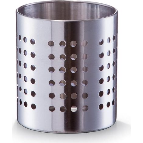 ZELLER PRESENT Besteckkorb Edelstahl 13cm Ø12cm silber (1/2)