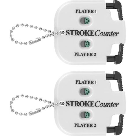 Lot de 2 Compteurs Coups Golf, Portable avec Corde Suspension Mini Format Carré Compteur Coups pour 2 Joueurs pour Entraînement Compétitions et Jeux de Golf (1/5)