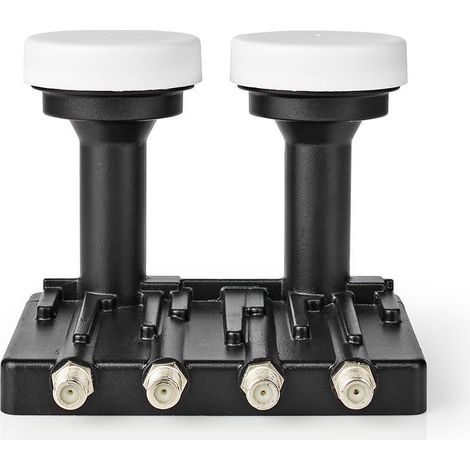 Lnb quad monoblock 60 - output connection 4x f connector noise factor range 085 db conversion gain 52 - 67 db black fits astra hotbird (1/5)
