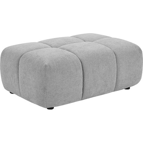 Pouf in Tessuto testurizzato Grigio - APOLIU (1/5)