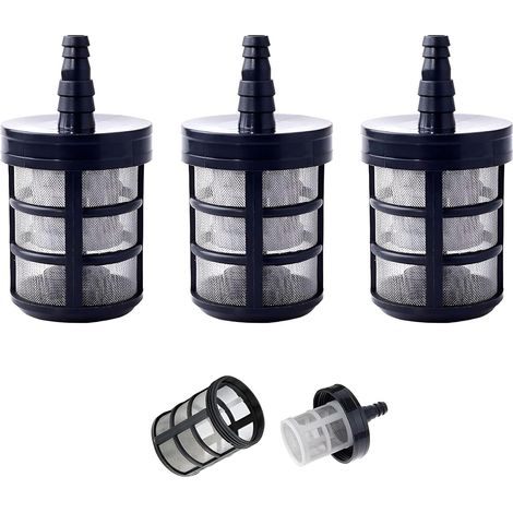 Pumpenfilter-Sieb – 3-teilig – Edelstahl – Doppellagig – Für Sprühgeräte und Garten – Grau (1/5)