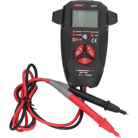 Multimeter mit Digitalanzeige, automatischer Umschaltung von Gleich- und Wechselspannung sowie Widerstandsmessgerät