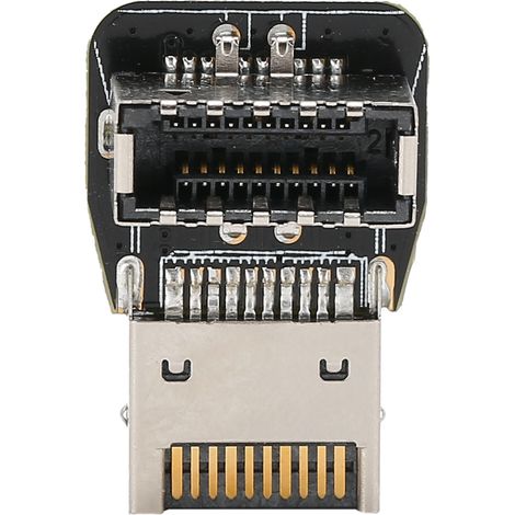 Adaptateur Usb 3.1 Type-E 90 Degrés - Connecteur Interne Carte Mère - Transmission Signal 10g - Pour Boîtier Pc - 1 Pièce (1/5)