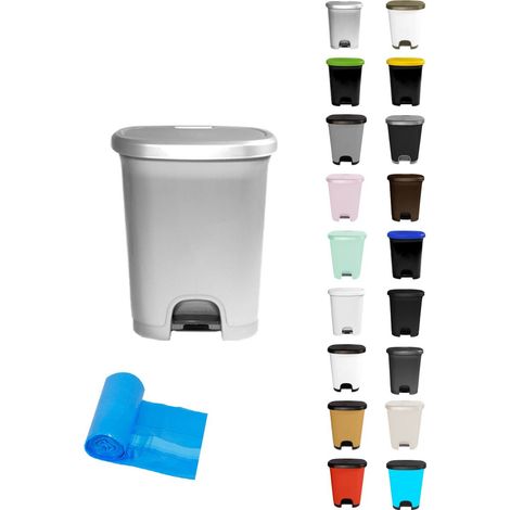 Cubo basura plástico moderno Apertura con pedal Cubo reciclar
