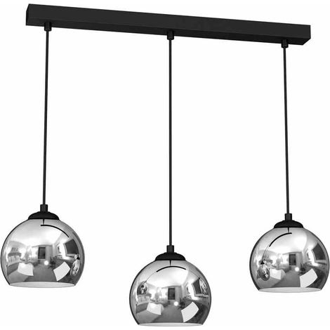 Suspension lustre Milagro Toro 3xE27 noir/chrome 60cm (1/5)