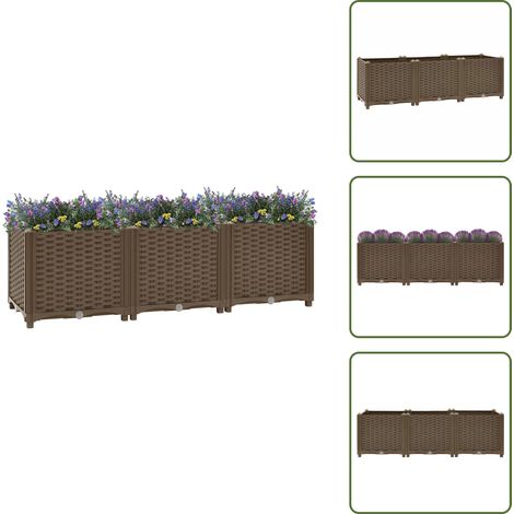 Hochbeet 120x40x38 cm Polypropylen - Hochbeet - Pflanzgefäß - Gartenmöbel - Outdoor Deko - Polypropylen (1/5)