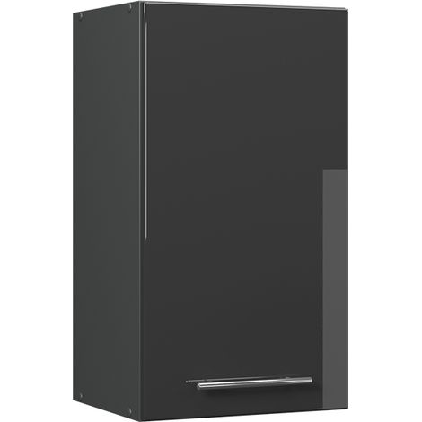 Hängeschrank Fame-Line, Anthrazit Hochglanz, 40 cm, Vicco