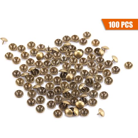 100 agrafes en fer épais pour meubles, tambours, portes en bois (10 x 9 mm) (1/5)