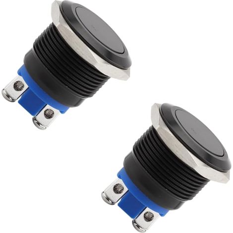 1 Interrupteur à bouton-poussoir, métal, étanche IP65, 22mm, pour tableau de bord, véhicule