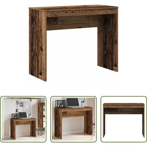 Altholz Schreibtisch -  Schreibtisch Altholz-Optik 90x40x72 cm Holzwerkstoff (1/5)