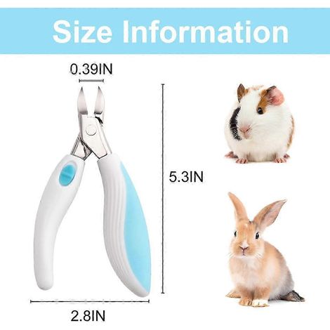 Pince à dents ergonomique en acier inoxydable pour petits animaux, avec verrouillage de sécurité, pour lapins, écureuils et rongeurs. (1/5)