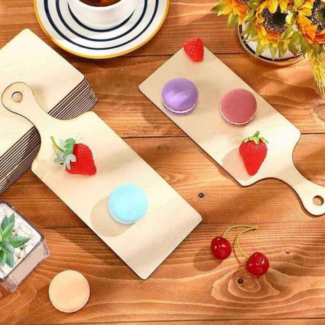 Planche À Découper - Bois Naturel - 24 x 9 cm - Pour Cuisine Maison Boulangerie Dortoir - Lot De 24 (1/5)