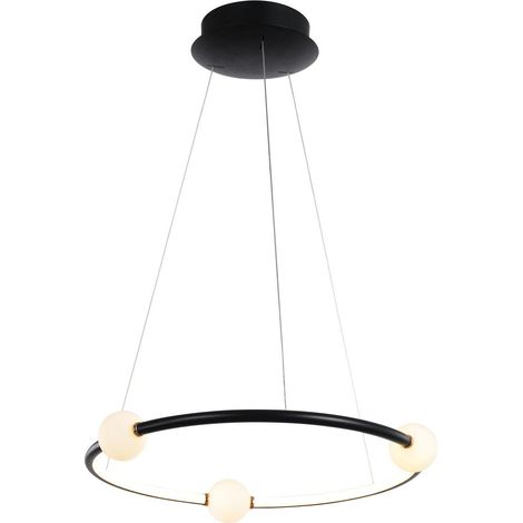 Italux Lausanne - Lámpara colgante LED moderna negra, rosa, blanco cálido 3000K 2100lm regulable (1/2)