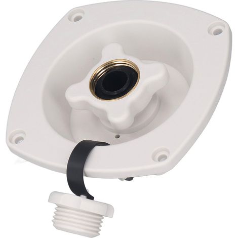 RV-Wassereinlass Zur Wandmontage mit Schnellanschluss für Trailer Marine RV Camper, Verhindert das Eindringen von Schadstoffen in das Süwassersystem (WHITE)