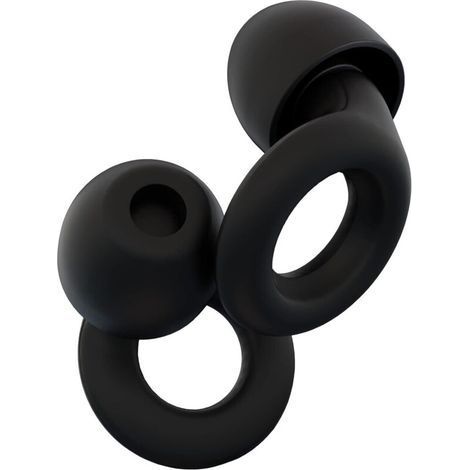 Loop Quiet Bouchons d'oreille pour la réduction du bruit - Protections auditives super douces et réutilisables, pour le sommeil et la sensibilité au bruit - 8 embouts en XS/S/M/L - SNR 27dB - Noir (1/5)