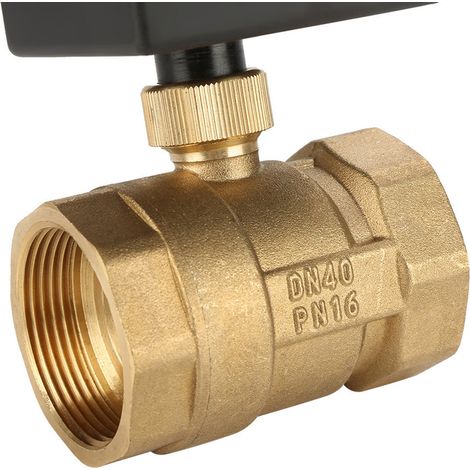 Vanne à bille électrique 2 voies 24 V CC, trois fils, deux commandes (1/4)