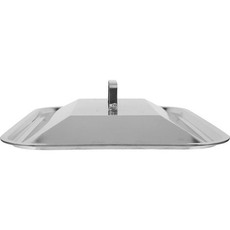 Couvercle profond en acier inoxydable pour plaque de cuisson rectangulaire. idéal pour les réunions de famille. les pique-niques et les barbecues. 1 pièce. (1/5)