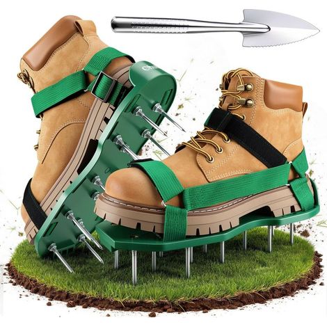 paio di sandali aeratori per prato. Suola con borchie in acciaio. Cinturino regolabile in velcro. Giardinaggio/Prato (1/5)