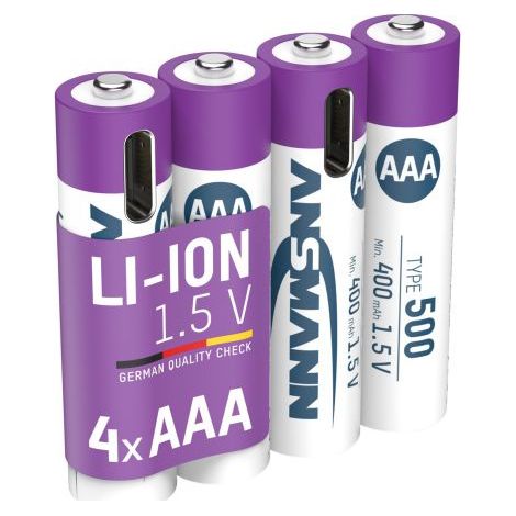 Ansmann 1311-0028 pila doméstica Batería recargable AAA Ión de litio