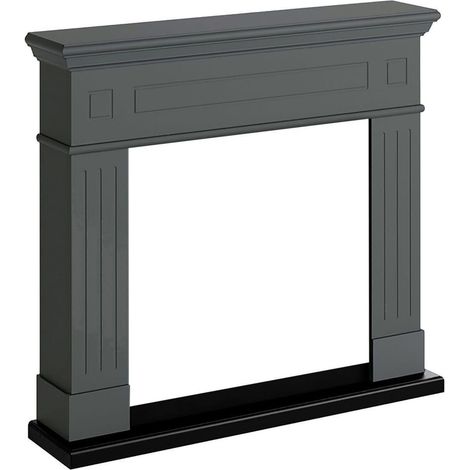 TAGU Habillage de cheminée pour Powerflame modèle Larsen - Gris uni (1/5)