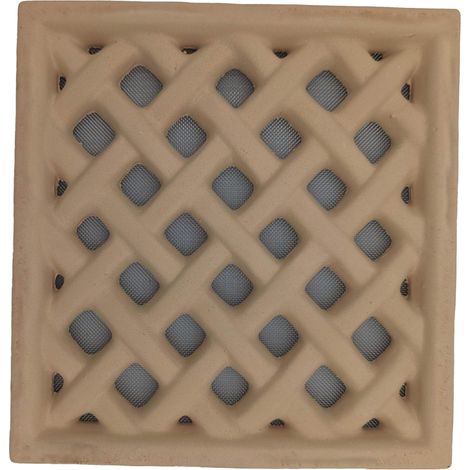 Grille d'aération rectangulaire terre cuite - 24x25 cm (Rose Clair) (1/5)