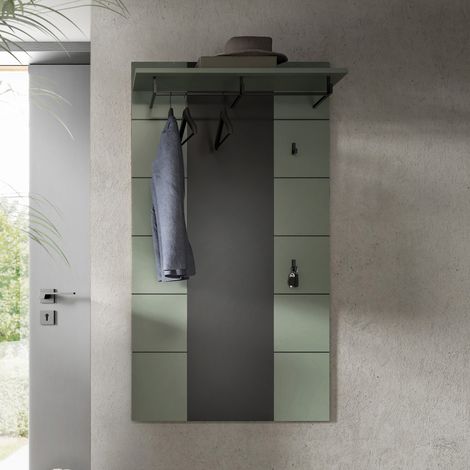 Portemanteau 80x29x141cm décor vert - KANUT
