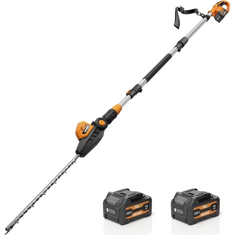 Taille-haie télescopique à batterie 20 V 7,4 W Max pour taille-haie et arbustes (1/4)