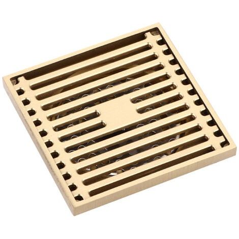 Square shower drain, floor drain with siphon, drain grate, drain filter, antique brass floor drain